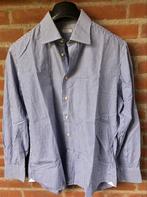 Delsiena gestreept overhemd 100% Katoen Mt M, halswijdte 40, Ophalen of Verzenden, Zo goed als nieuw, Blauw, Halswijdte 39/40 (M)