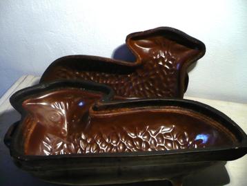 Prachtig antiek boterlam | botervorm keramiek beschikbaar voor biedingen