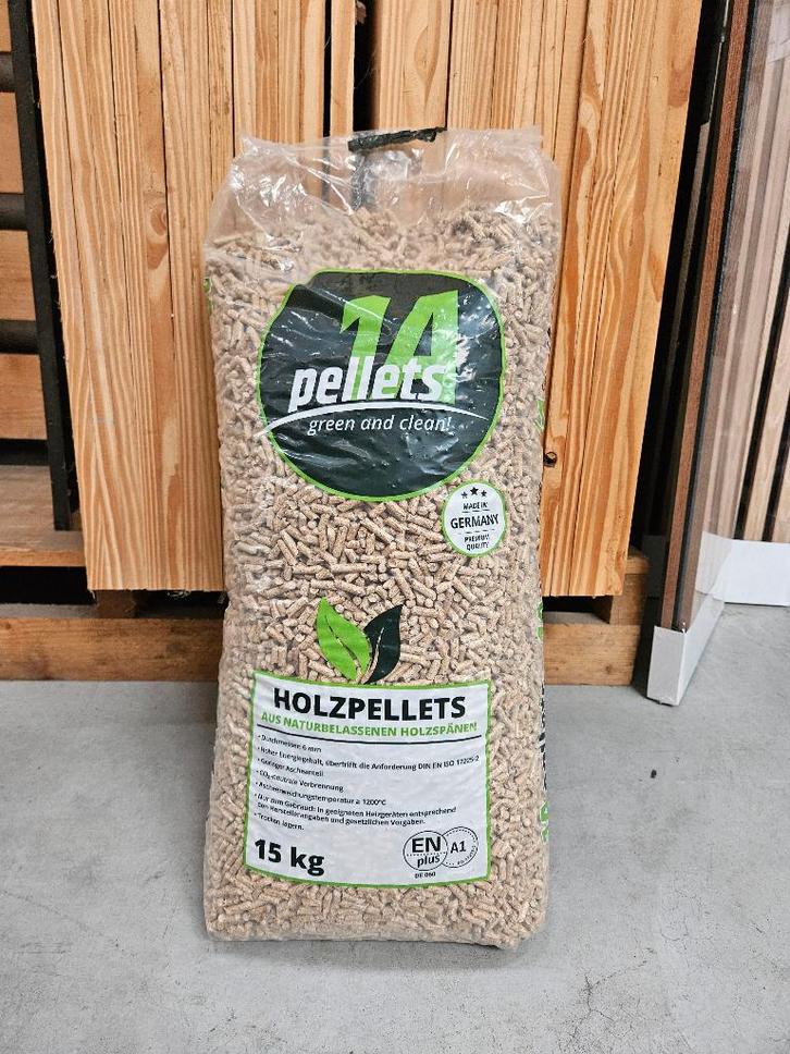 Pellet korrels 15kg, Tuin en Terras, Haardhout, Minder dan 3 m³, Ophalen