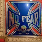 Mooie glinstert sticker donkerblauw No Fear doodshoofd, Ophalen of Verzenden, Nieuw, Overige typen
