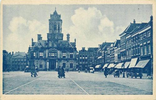(386-235-019) Delft Markt met Stadhuis, Verzamelen, Ansichtkaarten | Nederland, Zuid-Holland, Verzenden
