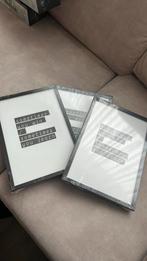 3 zwarte fotolijsten 21x30, Ophalen, Zo goed als nieuw, Hout, Minder dan 50 cm