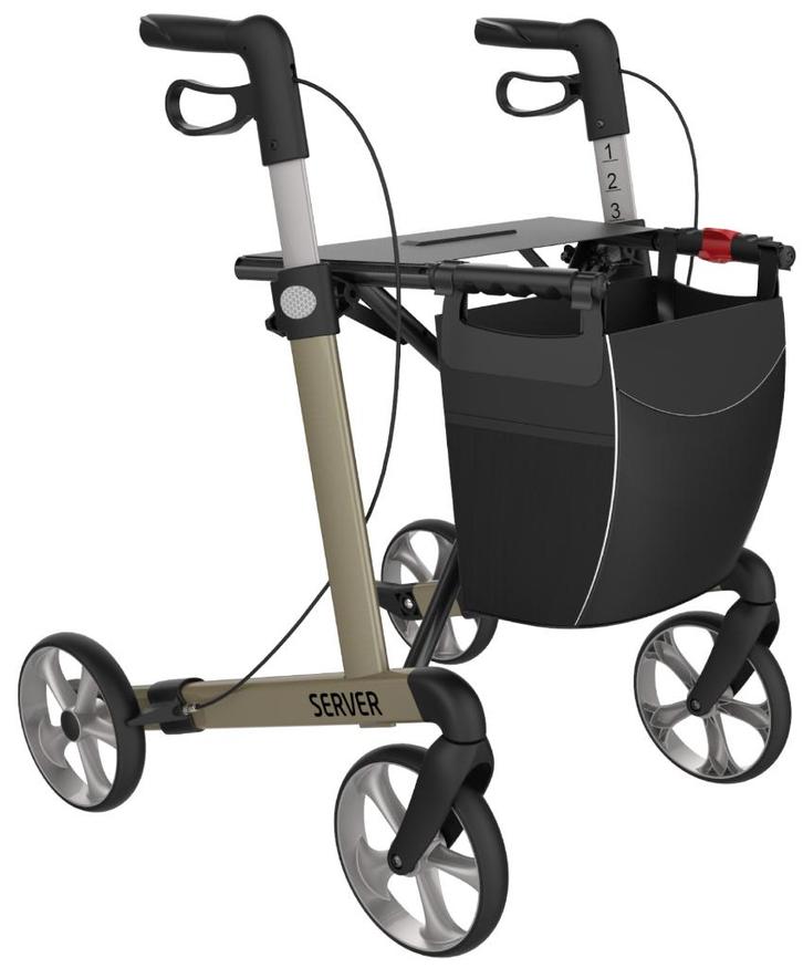Rollator SERVER Lichtgewicht mét gratis servicebeurt, Diversen, Rollators, Nieuw, Lichtgewicht, Opvouwbaar, Ophalen