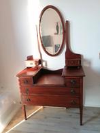 Antieke Edwardiaanse Kaptafel 1900-1930, Ophalen, Gebruikt, 100 tot 150 cm, 100 tot 150 cm