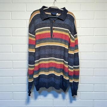 Vintage Trui Maat L Blauw Multi Streep Barry’s Gebreid Wol beschikbaar voor biedingen