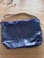 tas  paars echt leer, bruine band xworks sodutch, Ophalen, Nieuw, Paars, Schoudertasje