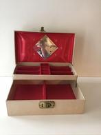 Vintage Sieraden Doos ( in Hilversum), Ophalen of Verzenden, Gebruikt, Beige, Met spiegeltje(s)