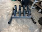 Opberg standaard stangen rek voor 8 x olympische halter, 8 x stang, Halterstangen, Ophalen of Verzenden, Opberg rek