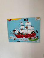 Piratendekbed,piratenboek,3 schilderijtjes, Blauw, Dekbedovertrek, Ophalen of Verzenden, Zo goed als nieuw