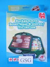 Backgammon, boter kaas en eieren nr. 12767-00, Hobby en Vrije tijd, Gezelschapsspellen | Bordspellen, Nieuw, Ophalen