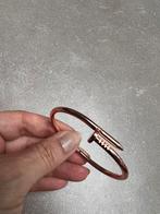 CARTIER ROSÉ GOUD VERGULDE SPIJKER ARMBAND, Ophalen of Verzenden, Zo goed als nieuw, Overige materialen