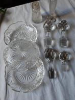 Lot antiek  geslepen glaswerk, Ophalen of Verzenden