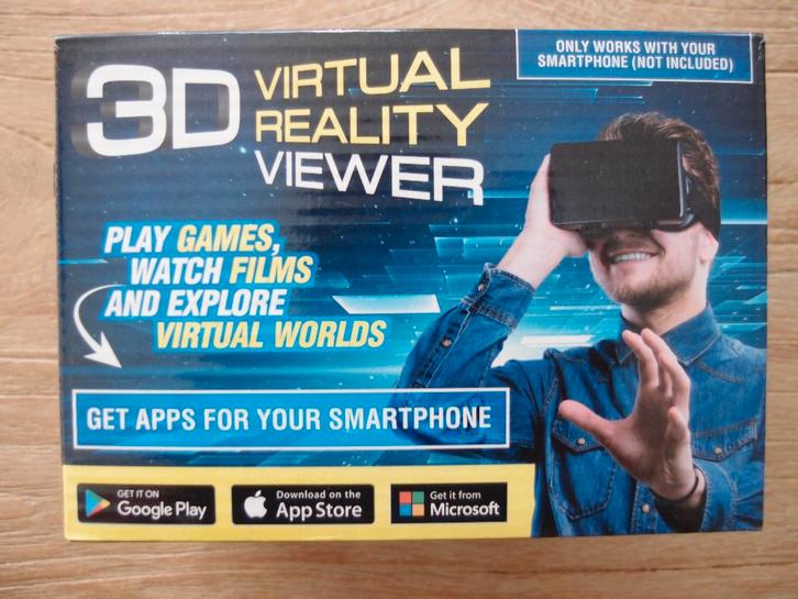 3D Virtual Reality viewer / VR Bril, Spelcomputers en Games, Virtual Reality, Zo goed als nieuw, Telefoon, VR-bril, Ophalen of Verzenden