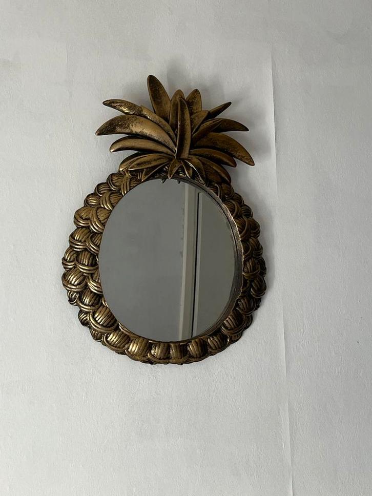 Ananas Spiegel - Decoratief & Uniek!, Huis en Inrichting, Woonaccessoires | Spiegels, Zo goed als nieuw, Minder dan 50 cm, Minder dan 100 cm