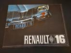 Brochure Renault 16, Ophalen of Verzenden, Zo goed als nieuw, Renault