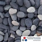 Beach pebbles zwart stijlvolle afgeronde siergrind deco tuin, Overige materialen, Verzenden, Nieuw, Grind
