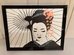 Tekening geisha door DA de Boer ? Vrouw, Antiek en Kunst, Kunst | Tekeningen en Foto's, Ophalen of Verzenden