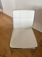 6 witte eetkamerstoelen + GRATIS tafel, Ophalen, Gebruikt, 50 tot 100 cm, Vijf personen of meer