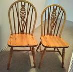 Vier stoelen van grenenhout, Huis en Inrichting, Ophalen, Gebruikt, Bruin, Engels, Windsor