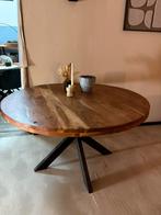 Mangohouten Eettafel Rond 130cm - ex Showmodel, Antiek en Kunst, Ophalen of Verzenden