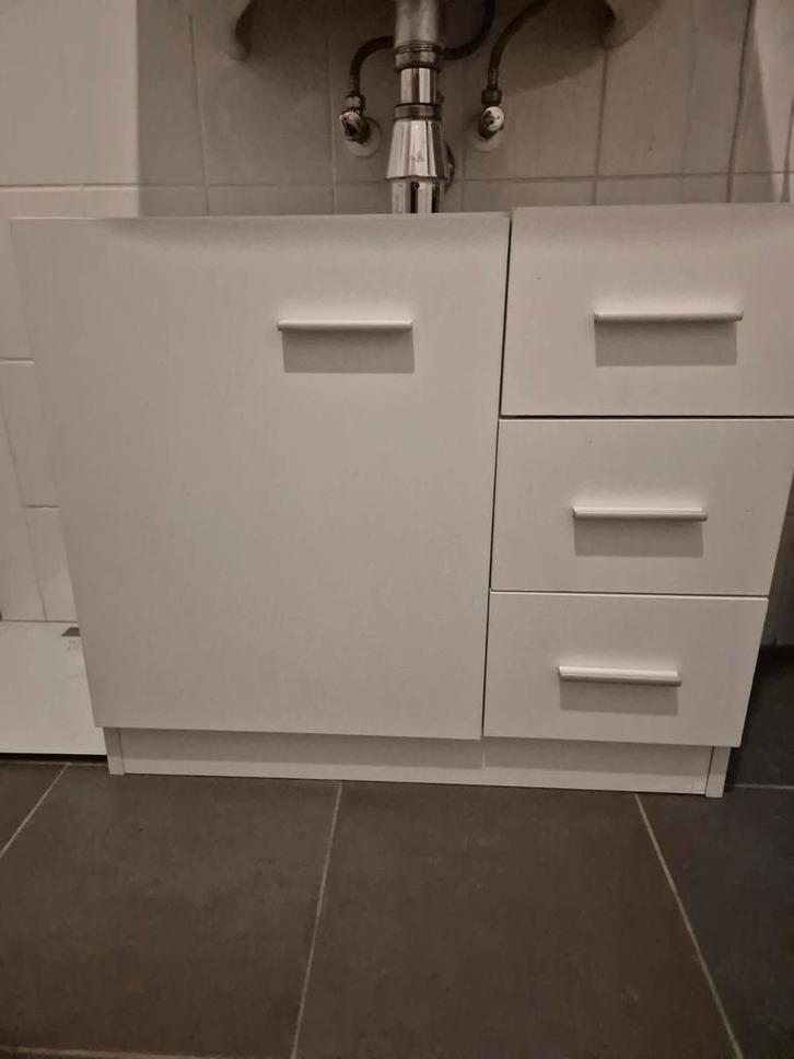 Wastafelkastje wit, Huis en Inrichting, Badkamer | Badkamermeubels, Zo goed als nieuw, Wastafelkast, Minder dan 100 cm, 50 tot 100 cm