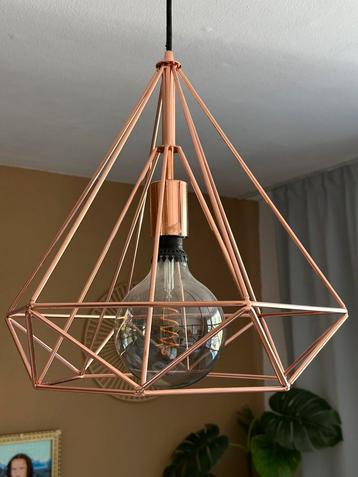 Koperkleurige hanglamp, leuk voor een meidenkamer! beschikbaar voor biedingen