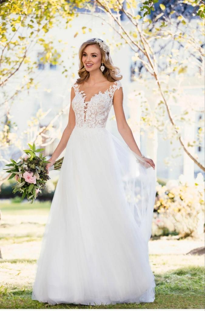 Zgan romantische Lillian West trouwjurk maat 36 34, Kleding | Dames, Trouwkleding en Trouwaccessoires, Zo goed als nieuw, Trouwjurk