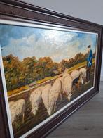 Schilderij Herder met Schaapskudde, Antiek en Kunst, Ophalen of Verzenden