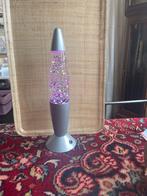 Lavalamp Paars met Glitters - op Batterij, Ophalen of Verzenden, Zo goed als nieuw, Glas, Minder dan 50 cm