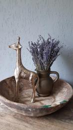 Koopje! Sober houten schaal -  Ø 37 cm. - handmade, Huis en Inrichting, Woonaccessoires | Schalen en Manden, Ophalen, Schaal, Rond