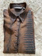 Blouse van Paris atelier maat 38 print bruin/donkerblauw, Maat 38/40 (M), Overige kleuren, Paris Atelier, Ophalen of Verzenden