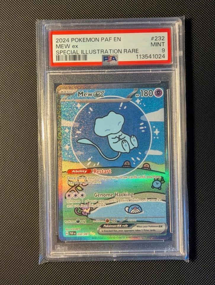 Mew EX SIR PSA 9, Hobby en Vrije tijd, Verzamelkaartspellen | Pokémon, Zo goed als nieuw, Ophalen of Verzenden