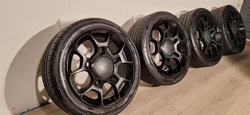 16 inch ORIGINEEL FIAT 500 ABARTH VELGEN + ZOMERBANDEN, Auto-onderdelen, Ophanging en Onderstel, Fiat, Renault, Gebruikt, Ophalen