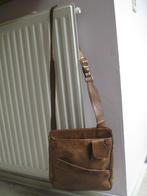 BOSBOOM grote stevige bruin leren tas crossbody, Ophalen of Verzenden, Gebruikt, Bruin