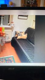 Slaapbank met opbergbak, Gebruikt, Blauw, Tweepersoons, 120 cm