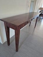 Donkere bruine mahoniehout sidetable, Huis en Inrichting, Ophalen, Zo goed als nieuw, 150 tot 200 cm, 25 tot 50 cm