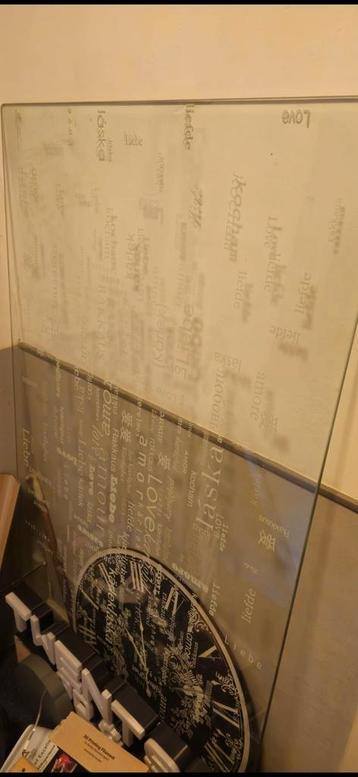 Zwaar glazen bureaublad 