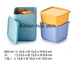 Tupperware cubix set (3) bewaarbus voorraadbak koelkastkom, Ophalen of Verzenden, Nieuw, Bus of Trommel