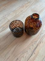 Xenos Vaas en Potje - Bruin gevlekt, Ophalen, Overige kleuren, Minder dan 50 cm, Glas