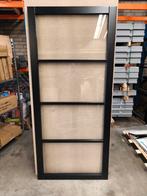 Nieuwe zwarte staal look binnendeur met 4 ramen 83x211,5 cm, Ophalen, 80 tot 100 cm, Binnendeur, Nieuw