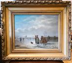 ijstafereel ,Andreas Schelfhout, 1787- 1870, doek op paneel, Antiek en Kunst, Kunst | Schilderijen | Klassiek, Ophalen