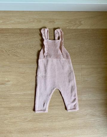 Z.g.a.n. Tricot gebreide tuinbroek met ruffles, Zara, mt 68 beschikbaar voor biedingen
