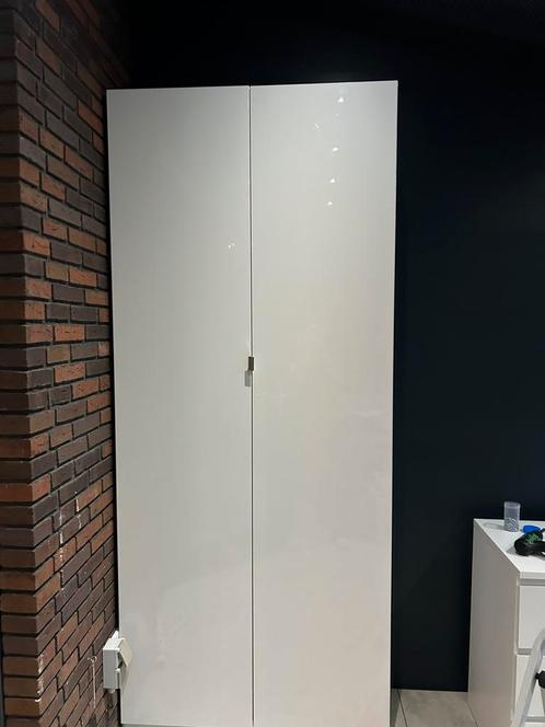 IKEA PAX HOOGGLANS  ondiepe witte ondipte kledingkast, Huis en Inrichting, Kasten | Kledingkasten, Zo goed als nieuw, 200 cm of meer