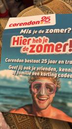 Vakantie code Corendon vakantie, Eén persoon, Kortingsbon, Overige typen