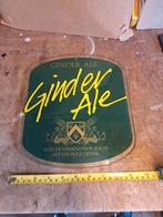 Vintage glazen bier reclamebord Ginder Ale jaren 80, Ophalen of Verzenden, Gebruikt, Reclamebord