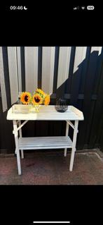 Leuke oppot tafel / tafel voor buiten, Tuin en Terras, Tuintafels, Ophalen of Verzenden, Zo goed als nieuw, Rechthoekig, Hout