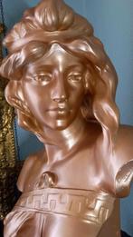 Grote buste goud vrouwenkop hoogte 57  cm, Antiek en Kunst, Ophalen