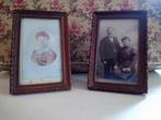 Set van twee vintage houten fotolijstjes, Ophalen of Verzenden