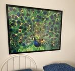Ingelijste Walasse Ting Poster Pauw - 1.10x1.50m, Ophalen, Oorspronkelijke maker, 125 cm of meer, Zo goed als nieuw