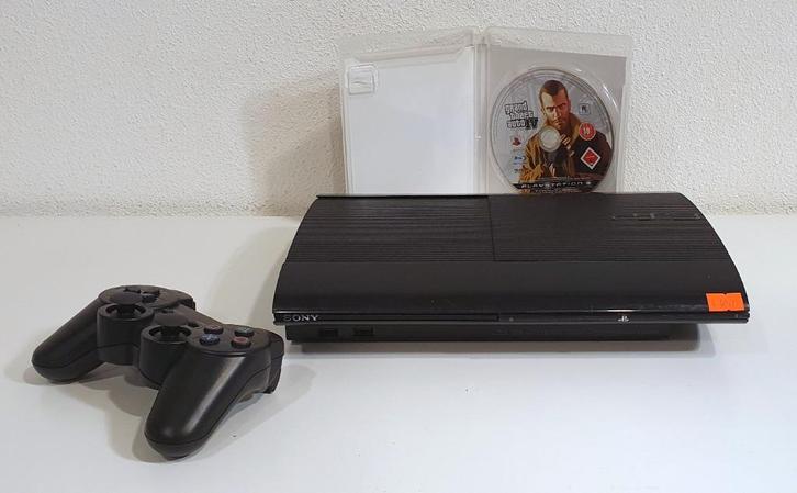 PlayStation 3 Slim met controller (500GB) + GTA IV, Spelcomputers en Games, Spelcomputers | Sony PlayStation 3, Gebruikt, Slim